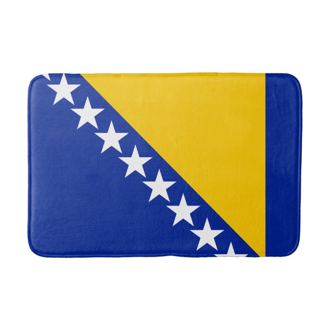 Patriotisk Bosnien Hercegovina Flagga Baddräksmatt Badrumsmatta (Framsidan)