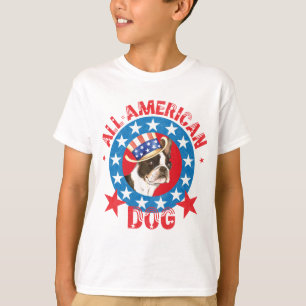Patriotisk Boston Terrier Tee