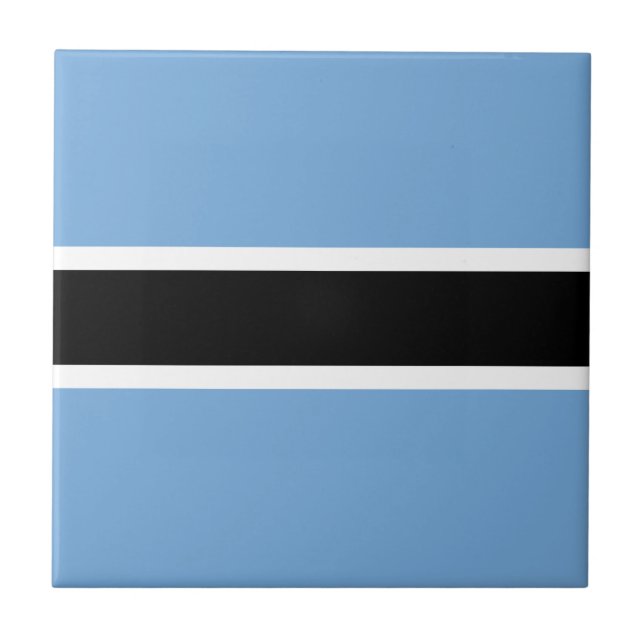 Patriotisk Botswana Flagga Keramisk Kakelplatta (Framsidan)