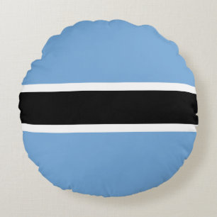 Patriotisk Botswana Flagga Rund Kudddecke Kudde