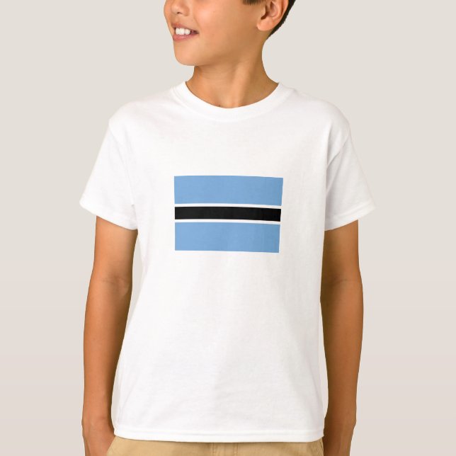 Patriotisk Botswanagflagga T Shirt (Framsida)