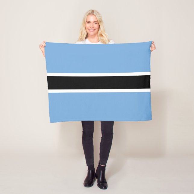 Patriotisk botswansk flagga fleecefilt (På plats)