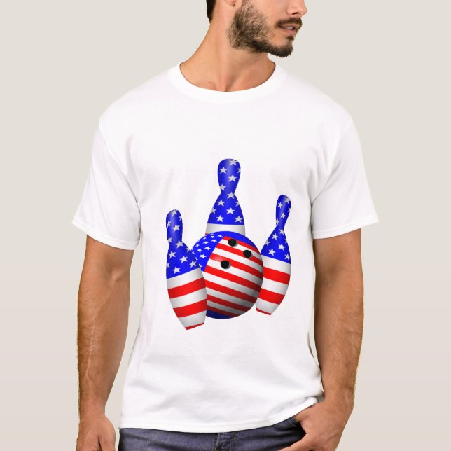 Patriotisk bowlingklot tröja (Framsida)