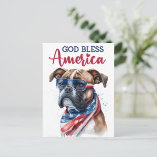 Patriotisk boxare, Gud välsigne Amerika vykort