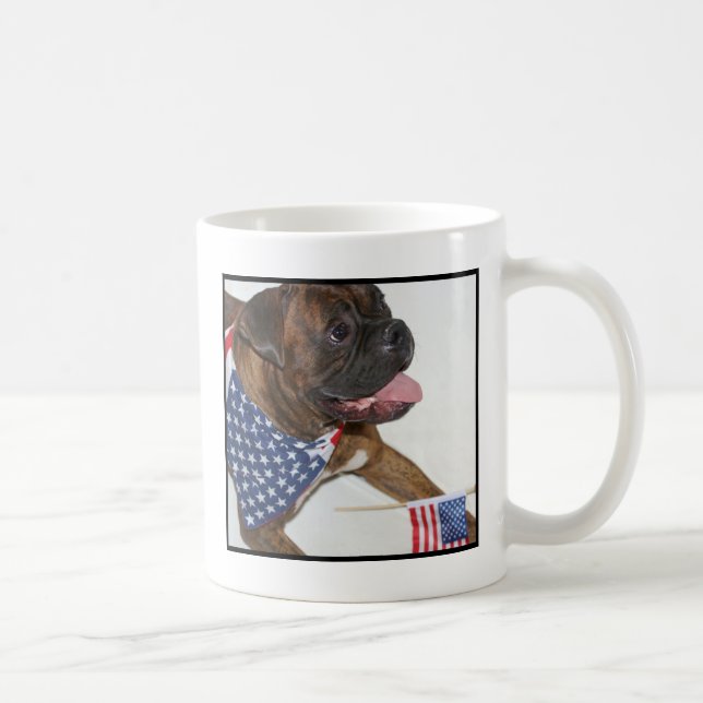 Patriotisk boxarehundmugg kaffemugg (Höger)