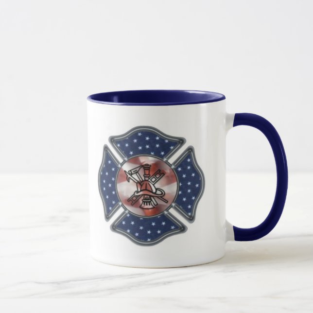 Patriotisk brandman mugg (Höger)
