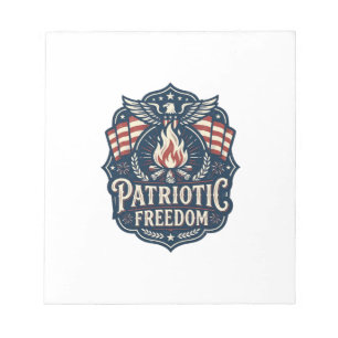 Patriotisk Brasa Natt Vektor Grafisk T-Shirt_1 Anteckningsblock