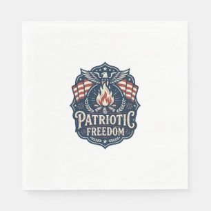 Patriotisk Brasa Natt Vektor Grafisk T-Shirt_1 Pappersservett