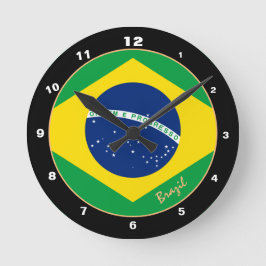 Patriotisk brasiliansk Flagga, Brasiliansk hem/des Rund Klocka