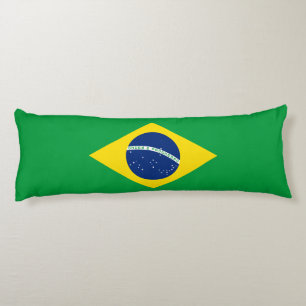 Patriotisk brasiliansk flagga kroppskudde