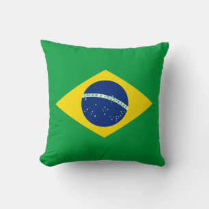 Patriotisk brasiliansk flagga kudde