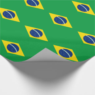 Patriotisk brasiliansk flagga presentpapper