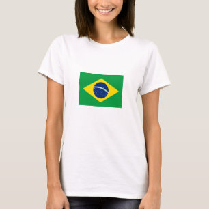 Patriotisk brasiliansk flagga t shirt