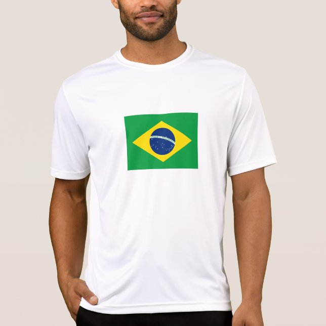 Patriotisk brasiliansk flagga t shirt (Framsida)