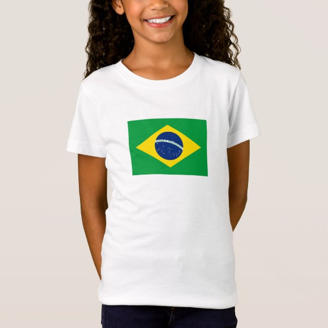 Patriotisk brasiliansk flagga t shirt (Framsida)