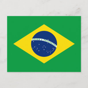 Patriotisk brasiliansk flagga vykort