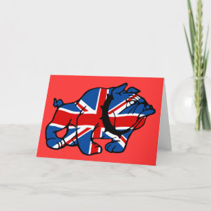 Patriotisk britt för brittisk bulldogg kort