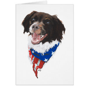 Patriotisk Brittany Hälsningskort