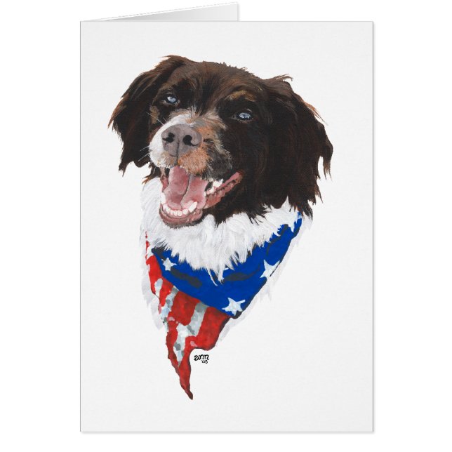 Patriotisk Brittany Hälsningskort (Framsidan)