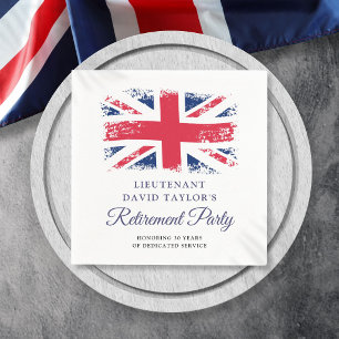 Patriotisk brittisk Union Jack Flagga Pensionärsfe Pappersservett