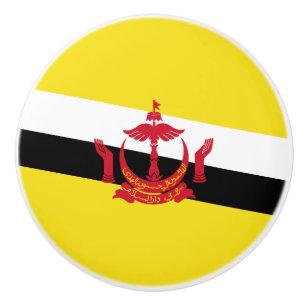 Patriotisk Brunei Flagga Keramisk Knopp