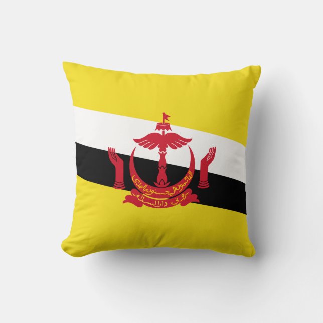 Patriotisk Brunei Flagga Kuddöverdrag Kudde (Framsida)