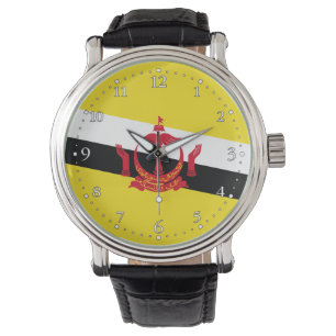 Patriotisk Brunei Flagga Urklocka Armbandsur