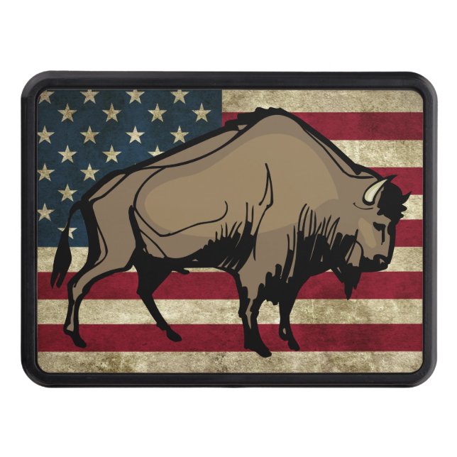 PATRIOTISK BUFFALOHITCH-TÄCKNING DRAGKROKSSKYDD (Framsidan)