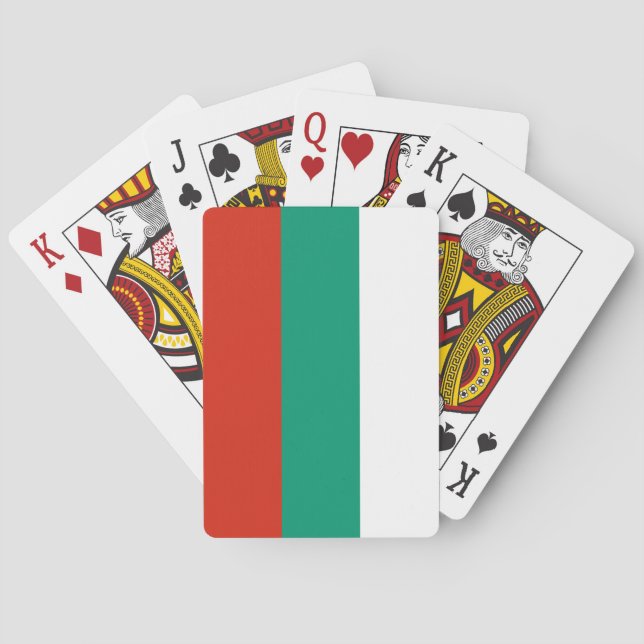 Patriotisk bulgarisk flagga casinokort (Baksidan)
