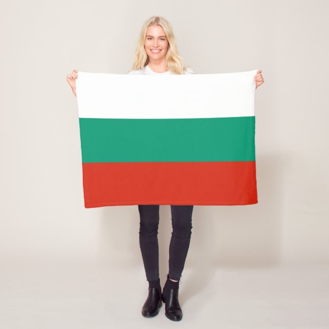 Patriotisk bulgarisk flagga fleecefilt (På plats)