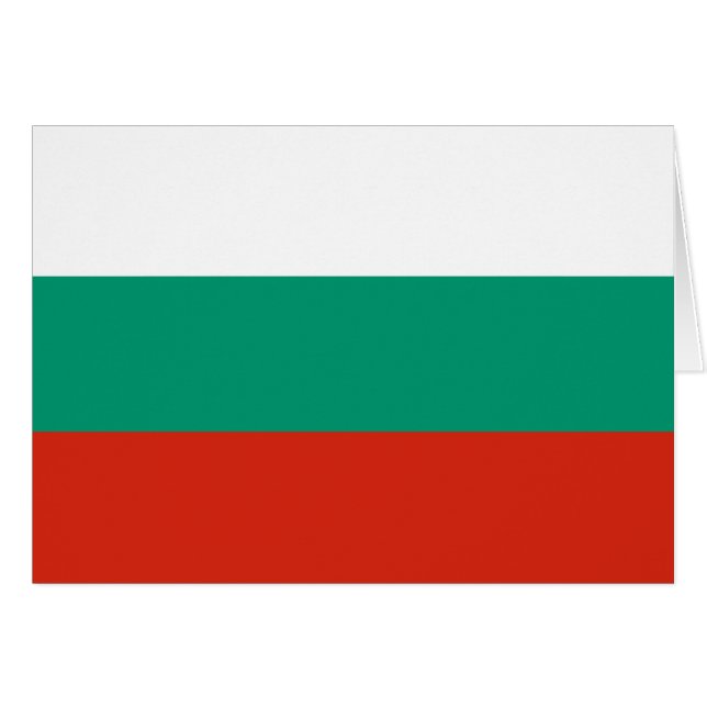 Patriotisk bulgarisk flagga hälsningskort (Framsidan Horizontal)
