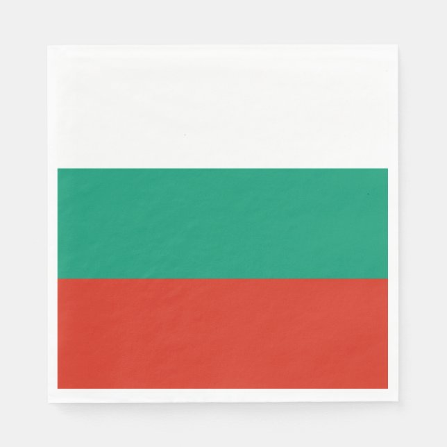 Patriotisk bulgarisk flagga pappersservett (Framsidan)