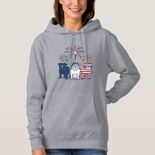 Patriotisk Bulldog Eldshow Vintage Vektor Design_ T Shirt