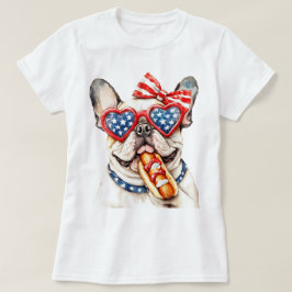 Patriotisk Bulldog T Shirt