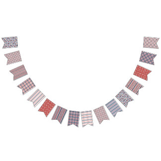 Patriotisk buntning vimplar