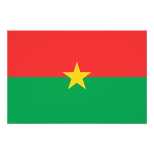 Patriotisk Burkina Faso-flagga Fototryck