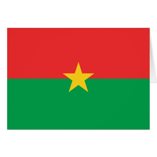 Patriotisk Burkina Faso-flagga Hälsningskort (Framsidan Horizontal)