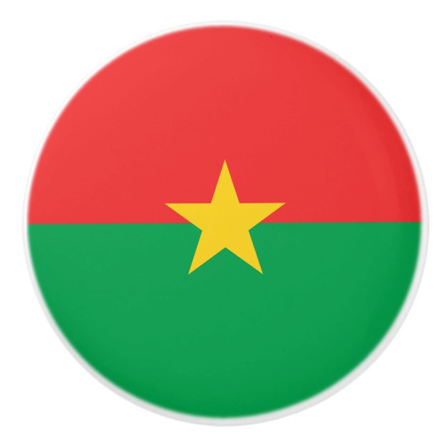 Patriotisk Burkina Faso-flagga Knopp (Framsidan)