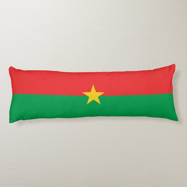 Patriotisk Burkina Faso-flagga Kroppskudde (Baksidan)