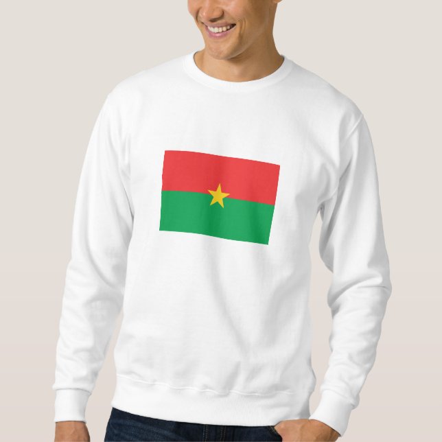 Patriotisk Burkina Faso-flagga Lång Ärmad Tröja (Framsida)