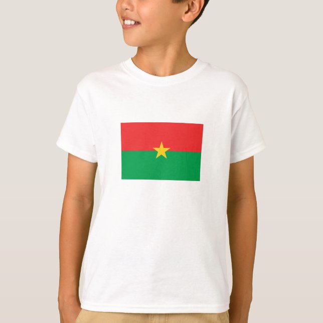 Patriotisk Burkina Faso-flagga T Shirt (Framsida)