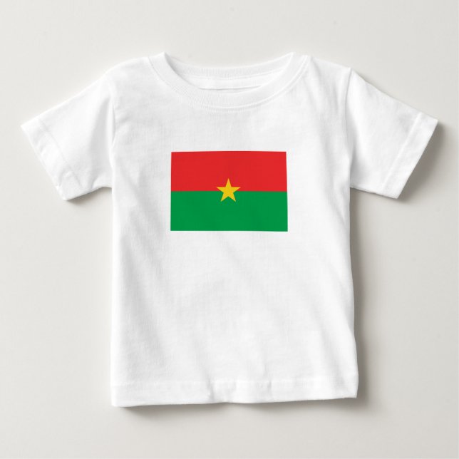 Patriotisk Burkina Faso-flagga T Shirt (Framsida)