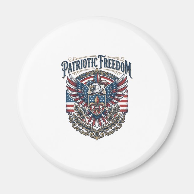 Patriotisk Cajun Pride Vector Grafisk T-shirt_1 Magnet (Framsidan)