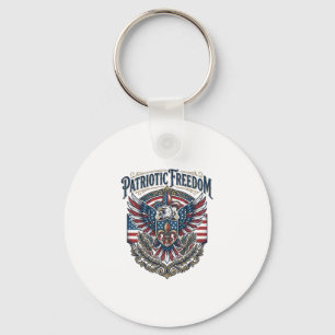 Patriotisk Cajun Pride Vector Grafisk T-shirt_1 Nyckelring