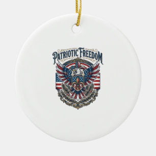 Patriotisk Cajun Stolthet Vektor Grafisk T-Shirt_1 Julgransprydnad Keramik