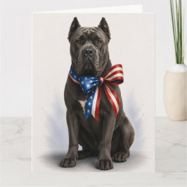 Patriotisk Cane Corso Välkomstkort Kort