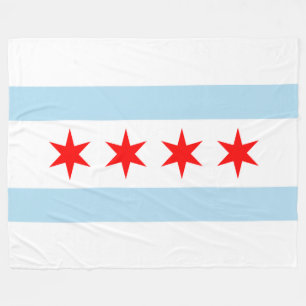 Patriotisk Chicago flagga Fleecefilt