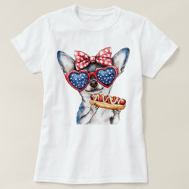 Patriotisk Chihuahua T Shirt