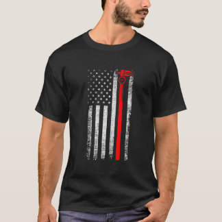 Patriotisk Cnc-maskinoperatör Amerikansk USA-flagg T Shirt