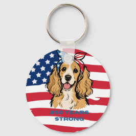 Patriotisk Cocker Spaniel Nyckelring